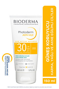 Bioderma Photoderm AKN Mat SPF30 Yağlı & Akne Eğilimli Ciltler Sivilce Karşıtı Güneş Kremi 150 ML