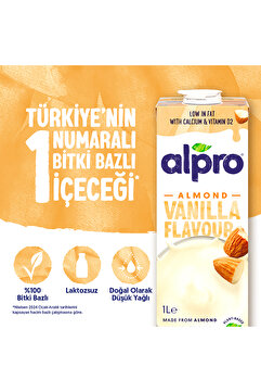 Alpro Vanilya Badem Sütü 1 L Vegan Laktozsuz Bitkisel Bazlı