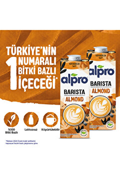 Alpro Barista Badem Sütü 2x1 L Vegan Laktozsuz Bitkisel Bazlı