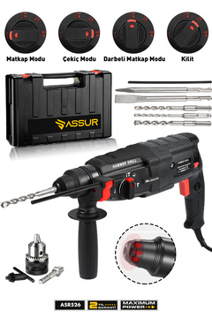 ASSUR Profesyonel Metal Şanzıman Kırıcı Delici Hilti Darbeli Matkap 2-28mm