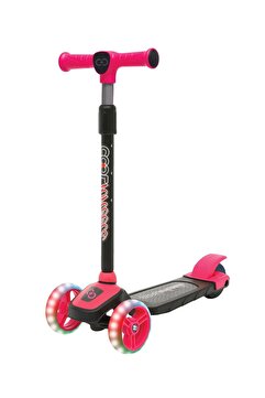 Furkan Toys Cool Wheels Twist Led Işıklı 3 Tekerlekli Yükseklik Ayarlı PEMBE Scooter