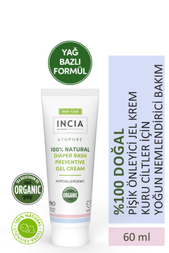 INCIA ATOPURE ® %100 Doğal Pişik Önleyici Jel Krem Organik Yalancı İğde Bakım Kremi Bitkisel 60 ml
