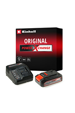 Einhell Orijinal Einhell 18 V 2.5 Ah PXC Başlangıç Kiti (Akü ve Şarj Cihazı, 3'lü LED gösterge) - 4512097