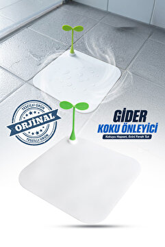 omilife Beyaz Dekoratif Kare Koku Önleyici Lavabo Gider Kapatıcı Dekoratif Banyo Küvet Gider Tıkacı 13,3 cm