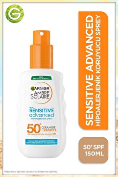 Garnier Ambre Solaire Sensitive Advanced Hipoalerjenik Güneş Koruyucu Sprey Spf50 150ml