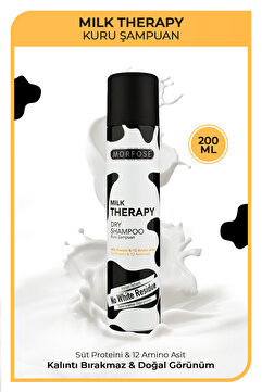 Morfose Kuru Şampuan Milk Therapy 200 ml-Güzel Kokulu, Havalı Saçlar