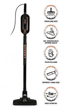 FANTOM Speedy Pro DU 2100 Dikey Süpürge Siyah