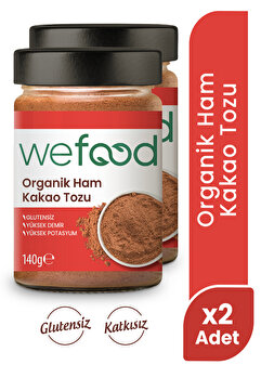 Wefood Organik Ham Kakao Tozu 140 gr 2'li