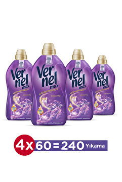 Vernel Max Konsantre Çamaşır Yumuşatıcısı 4 X 1440ml (240 YIKAMA) Taze Lavanta