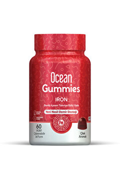 Ocean Gummies Iron Demir İçeren Takviye Edici Gıda 60 Çiğnenebilir Jel Form