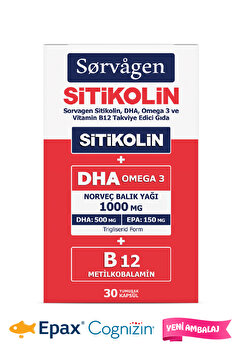 Sorvagen SİTİKOLİN, DHA OMEGA 3 VE B12 (30 KAPSÜL)