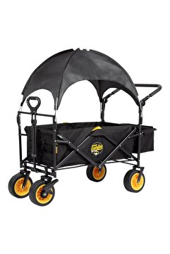 Funky Chairs Gölgelikli 110 Litre Fren Sistemli, Rulmanlı, Kalın Teker, XL Boy Katlanır Vagon Plaj ve Kamp Arabası