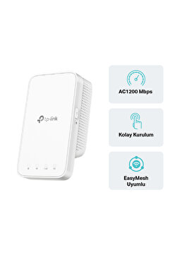Tp-Link RE300 Wi-Fi 5 AC1200 Mbps EasyMesh Dual Band Kolay Kurulumlu Menzil Genişletici