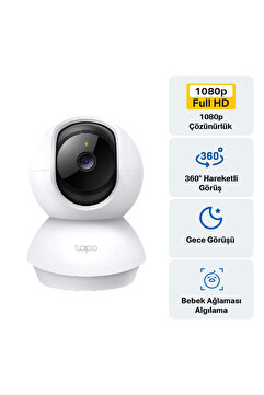 Tp-Link Tapo C200C Akıllı Wi-Fi Güvenlik Kamerası Full HD 360derece Hareket Takibi Gece Görüşü Çift Yön Ses
