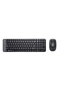 logitech MK220 Kablosuz Türkçe Q Klavye Mouse Seti, Siyah 920-003163