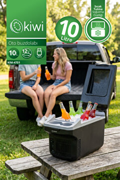 Kiwi KIM-4751 Oto Buzdolabı | 10 L & 12V DC & Termoelektrik Soğutma & Type-C