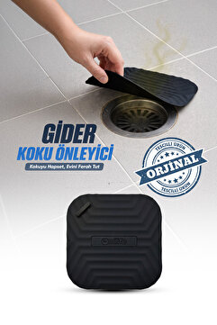 omilife Siyah Kare Kötü Koku Önleyici Gider Kapağı – Silikon Banyo Mutfak Balkon Lavabo Tıpası