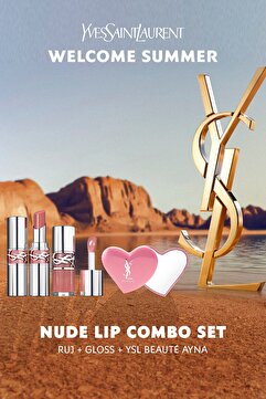 Yves Saint Laurent Nude Lip Combo Loveshine Ruj + Gloss Makyaj Seti 7829999999256