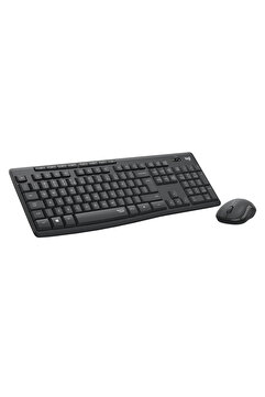 logitech MK295 Sessiz Kablosuz Türkçe Q Klavye Mouse Seti, Siyah 920-009804