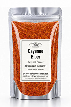 TOS The Organic Spices Cayenne Biber 250 gr ( 1. Kalite ) Capsicum Annuum / Cayenne Pepper