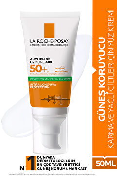 La Roche Posay Anthelios Oil Control Gel Cream Yağlı/ Karma Cilt Tipleri için Güneş Koruyucu Yüz Kremi SPF50+ 50 ml