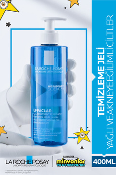La Roche Posay Yağlı ve Akneye Eğilim Gösteren Cilt Tipleri İçin Effaclar Yüz Temizleyici ve Arındırıcı Jel 400 ml