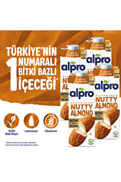 Alpro Badem Sütü 4x1 L Vegan Laktozsuz Bitkisel Bazlı
