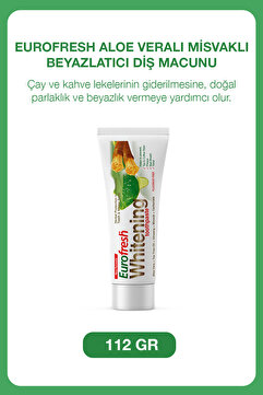 Farmasi Eurofresh Whitening Aloe Veralı Misvaklı Diş Macunu 112g