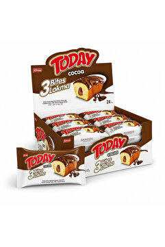 Elvan Today 3 Bites Kakaolu Kek 40 Gr. 24 Adet (1 Kutu)