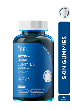 Vita Ceel Saç ve Tırnak Vitamini Çiğnenebilir Gummy Biotin, Lizin, Çinko, Vitamin B3, Vitamin B5, Vitamin E