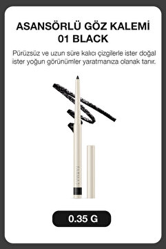 Farmasi Suya Dayanıklı (Waterproof) Asansörlü Siyah Göz Kalemi | 01 Black