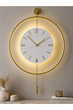 MetaQuartz Aksesuar Orjinal Metal - Timelles Kristal - Büyük Boy(50X75CM) - (3 adet pil gelmektedir) Ledli Duvar Saati