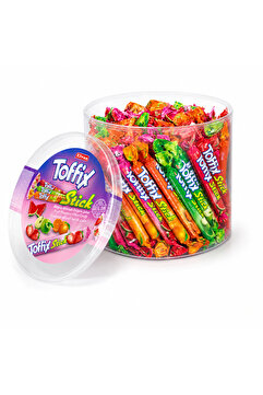 Elvan Toffix Stick Meyveli Mix Şeker 800 Gr. (1 Kutu)