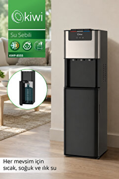 Kiwi Su Sebili Gizli Damacanalı ( Sıcak -Soğuk -Ilık ) Kwp-8555 Siyah