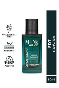 Bade Natural Men's Garage Aroma Kolonya Ferahlatıcı ve Tazeleyici 50 ml