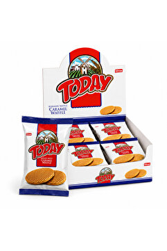 Elvan Today Caramel Waffle 22 gr 24 Adet 1 Kutu)