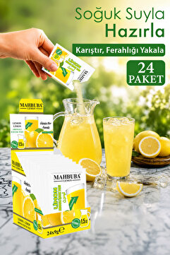 Mahbuba Limon Aromalı Soğuk Toz Içecek 24x9gr