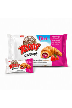 Elvan Today Kruvasan Çilekli 40 Gr. 6 Adet (1 Kutu)