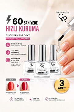 Golden Rose Quick Dry Top Coat |  Oje Kurutucu X 3 Ad