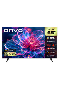 ONVO 65VQ90F3UA 65'' 165 Ekran Uydu Alıcılı 4K Ultra HD Google Smart QLED TV