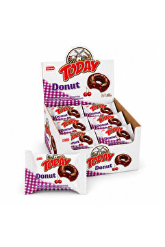 Elvan Today Donut Kek Vişneli 35Gr. 24 Adet (1 Kutu)