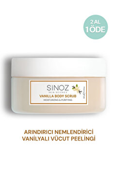 Sinoz Body Scrub Besleyici Arındırıcı Nemlendirici Vanilyalı Vücut Peelingi 300 gr