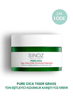 Sinoz Pure Cica Tiger Grass Anında Ton Eşitleyici Onarıcı Yüz Bakım Kremi 15 ml