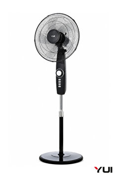 Yui F49 Siyah 16 Inç 50W 4 Kademe 5 Pervane Döner Başlıklı Vantilatör