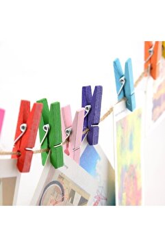 LEFİEV Karışık Mini Ahşap Mandal 2.5 Cm 50 Adet