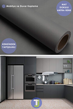 Technojet Kendinden Yapışkanlı Mat Antra Mutfak Banyo Tezgah Duvar Dolap Ve Masa Kaplama 60cmx100cm