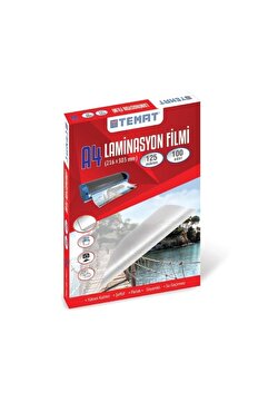 Temat A4 Laminasyon Filmi (216 X 303mm) 125 Mikron 100'lü Kutu