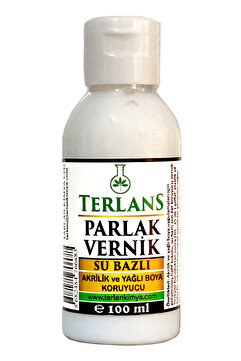 Terlans Su Bazlı Parlak Vernik 100 ml Akrilik Ve Yağlı Boya Ahşap Koruyucu