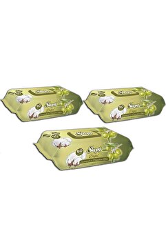 Sleepy Zeytinyağlı 90 Yaprak Islak Havlu x 3'lü Paket