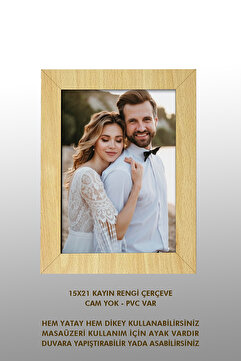 yhfoto 15x21 Çerçeve - 1 Adet Kayın 15x21 A5 Mdf Çerçeve - Ahşap Çerçeve